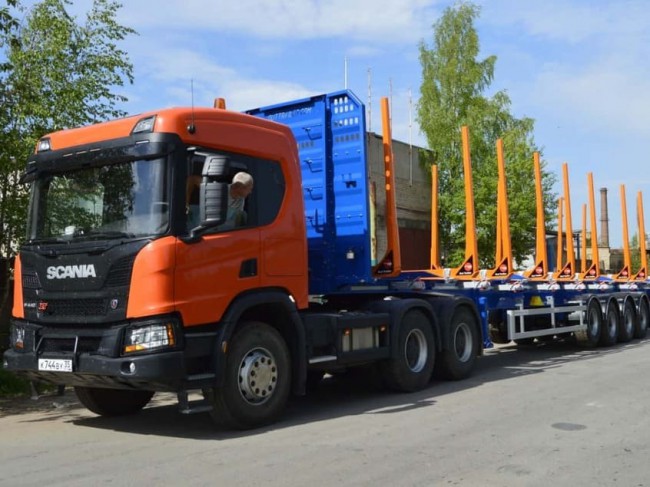 Сортиментовоз полуприцеп 18 тонн